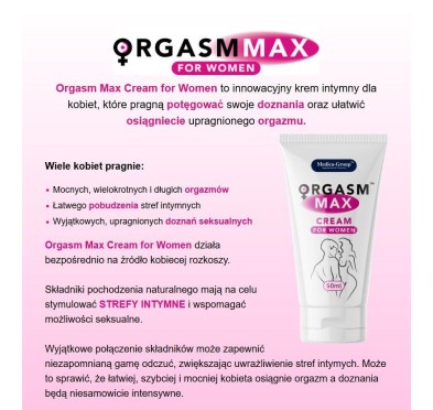 Intymny krem dla kobiet mocniejszy orgazm sex 50ml